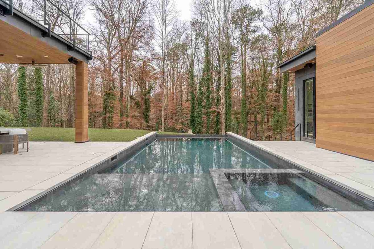 Atlanta Custom Home Builder Modern Pool Design W Paces Ferry 2