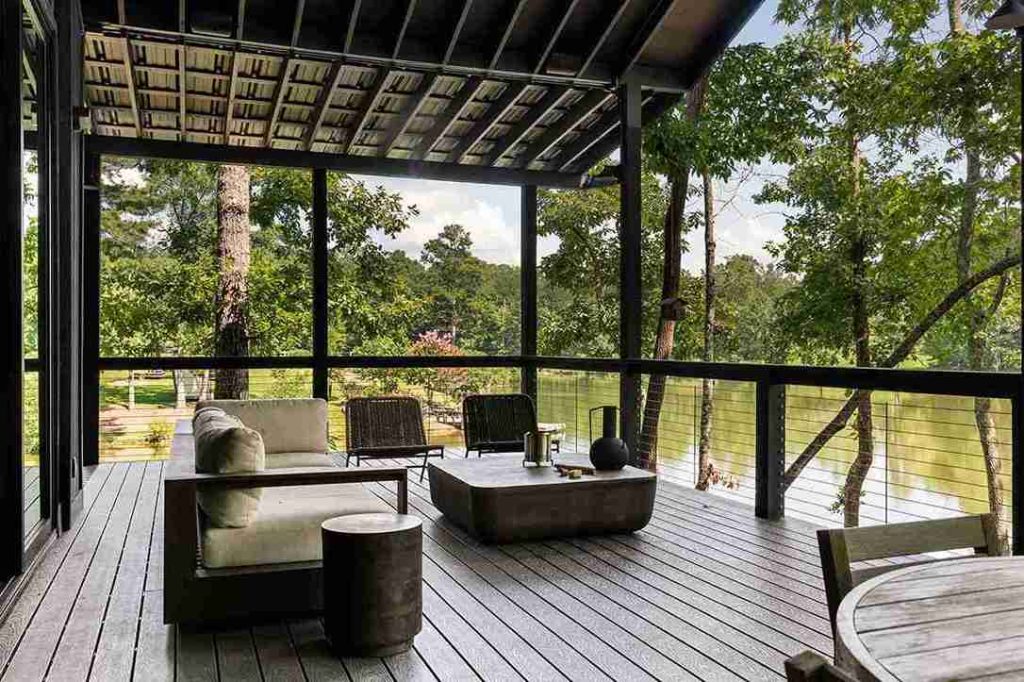 Custom Home and Contemporary Home Builders Porch Saddle Way Design